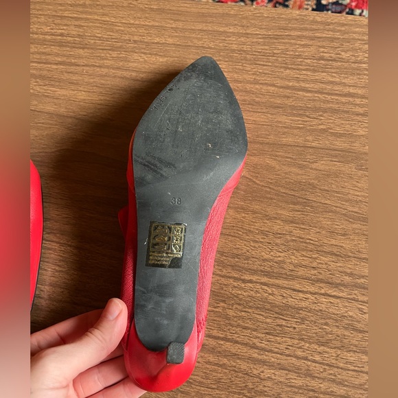 Red leather mules. - Picture 3 of 4